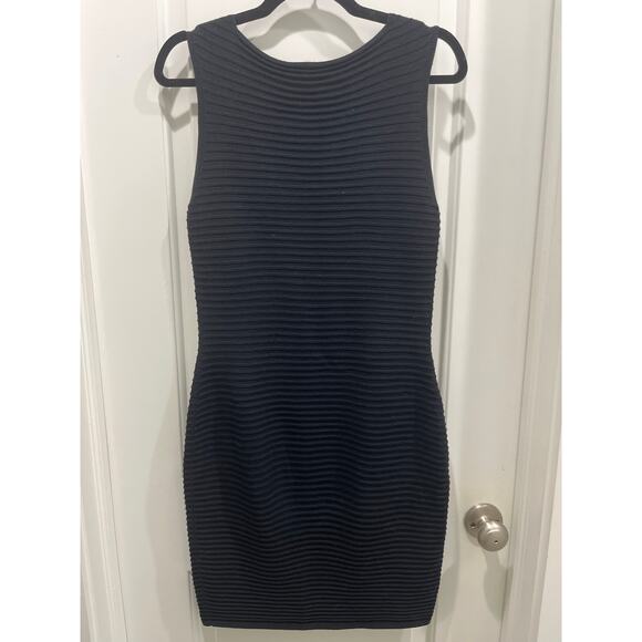 Wolford Ribbed Sleeveless Wool Blend Mini Dress Sz M - Picture 4 of 4